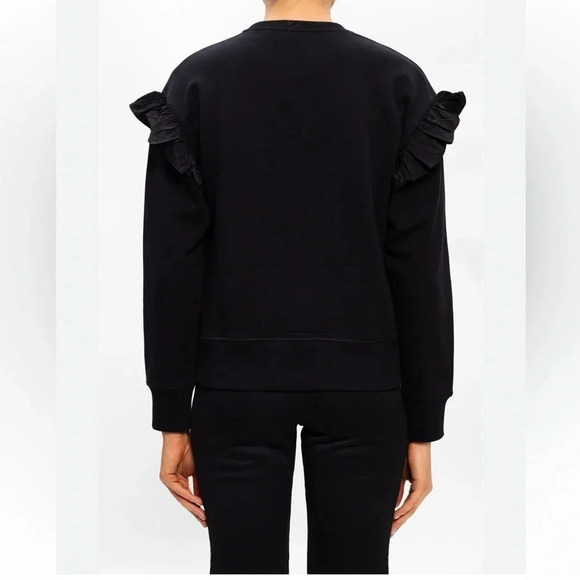 KENZO Black Crewneck with Logo Embroidery - Size S; Like New - Picture 8 of 10